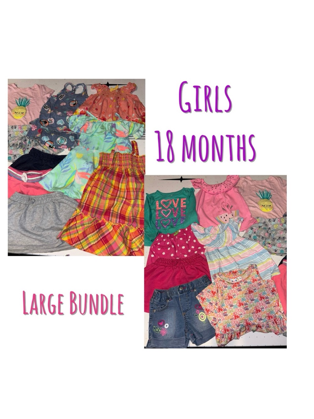 Girls 18 Months Summer Clothes Bundle